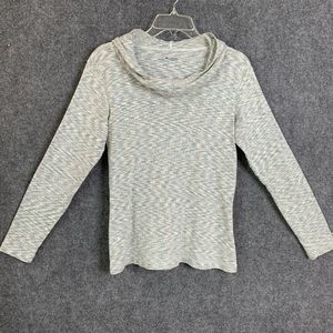 Columbia Stretchy Fitted Hooded Top Women L Pullover Space Dye Variegated Gray